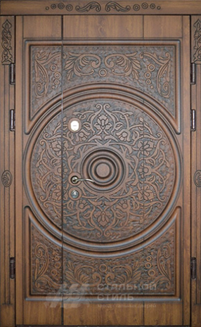 Дверь «Парадная дверь №120» c отделкой Массив дуба